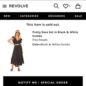 Free People - pretty daze skirt in black & white combo